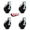 Service Caster 12'' Extra Heavy Duty Phenolic Wheel Swivel Caster Set with Brakes, 4PK CRAN-SCC-KP92S1230-PHR-SLB-4 - alternate 3